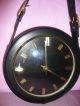 Vintage Kienzle Wanduhr Elektronik Uhr Funktionsfähig Echt Leder Schwarz Gut Erh Gefertigt nach 1950 Bild 2
