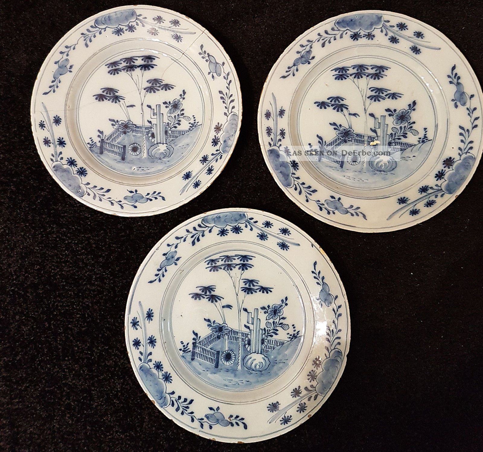 3 Antike Porzellanteller China Japan Deutschland Frankreich ?????? Nach Form & Funktion Bild