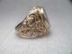 Jugendstil Ring Siegelring Massiv Silber Vergoldet Lapislazuli Platte Oval 16,  9g Schmuck nach Epochen Bild 7