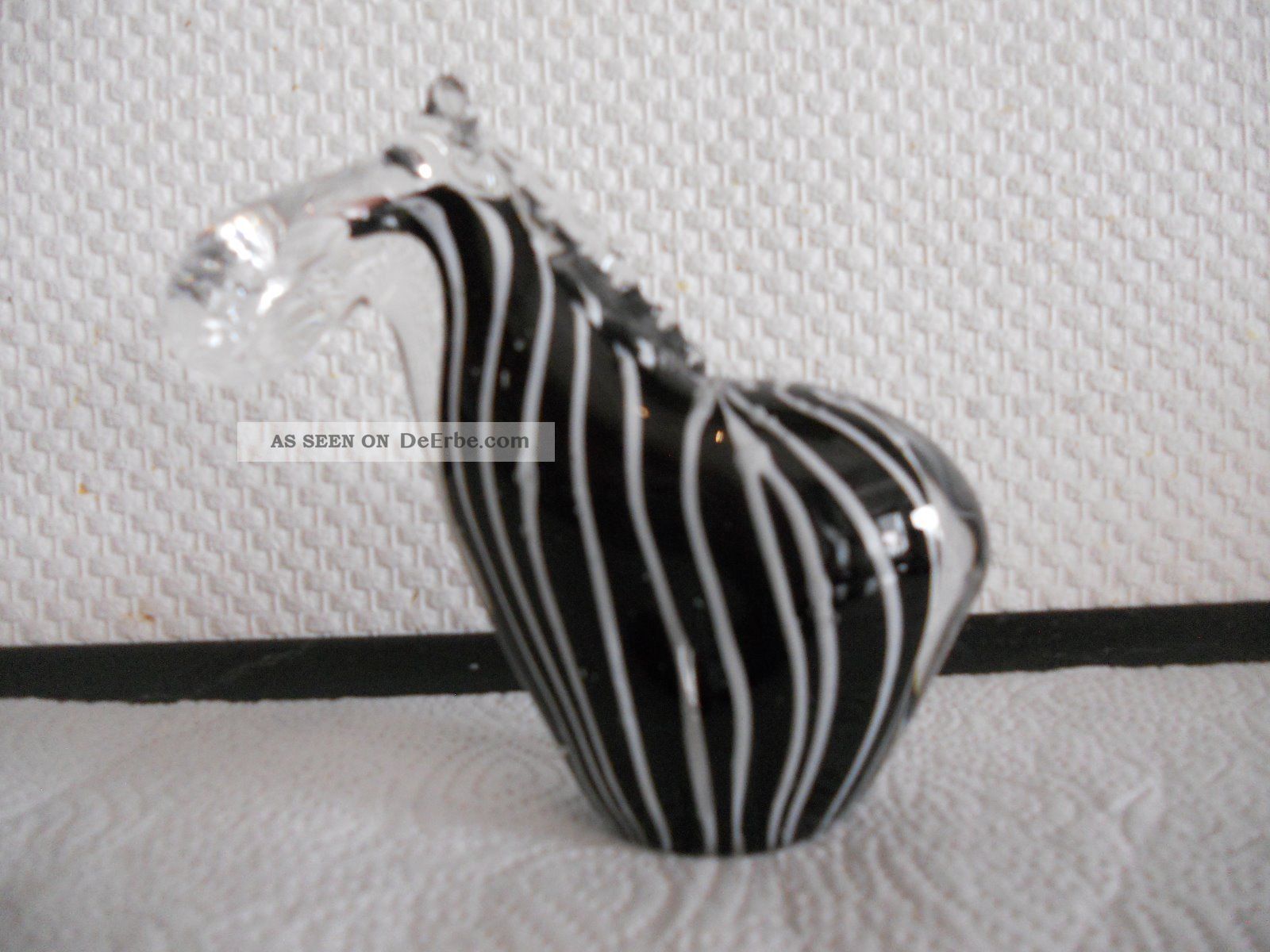 Murano Glas Figur Zebra Pferd Briefbeschwerer
