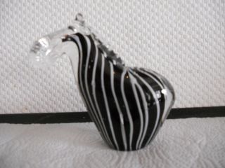 Murano Glas Figur Zebra Pferd Briefbeschwerer Bild