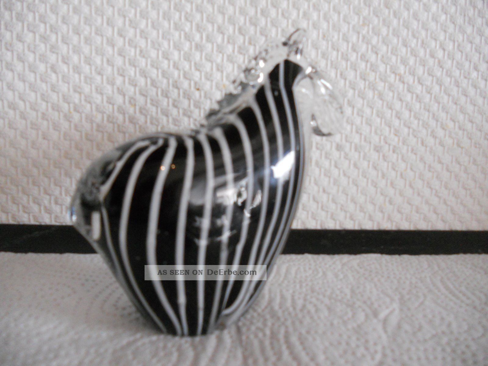 Murano Glas Figur Zebra Pferd Briefbeschwerer