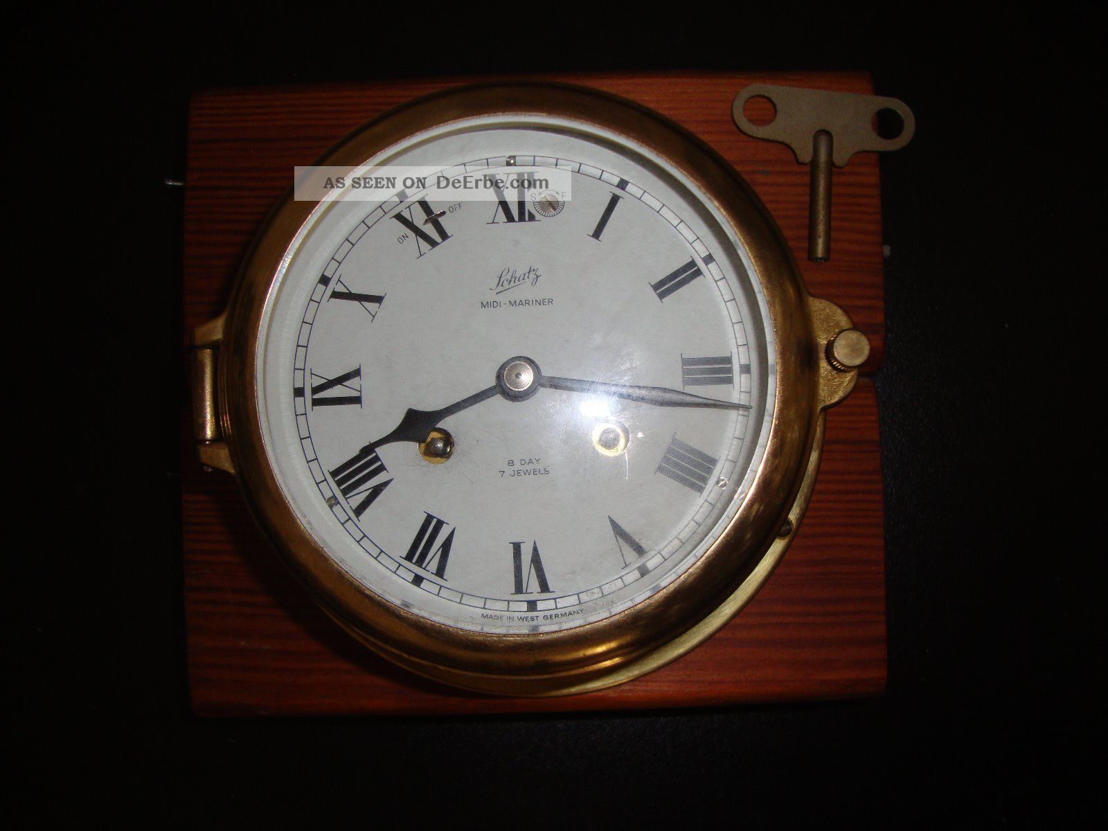 Originale Schatz Midi Uhr - Mechanische Glasenuhr / Schiffsuhr Mit Glasenschlag Technik & Instrumente Bild