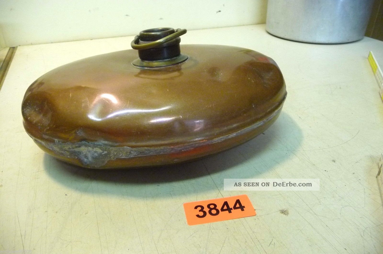 Nr.  3844.  Alte Wärmeflasche Bettflasche Old Hot Warmer Bottle Bed Warmer Haushalt Bild