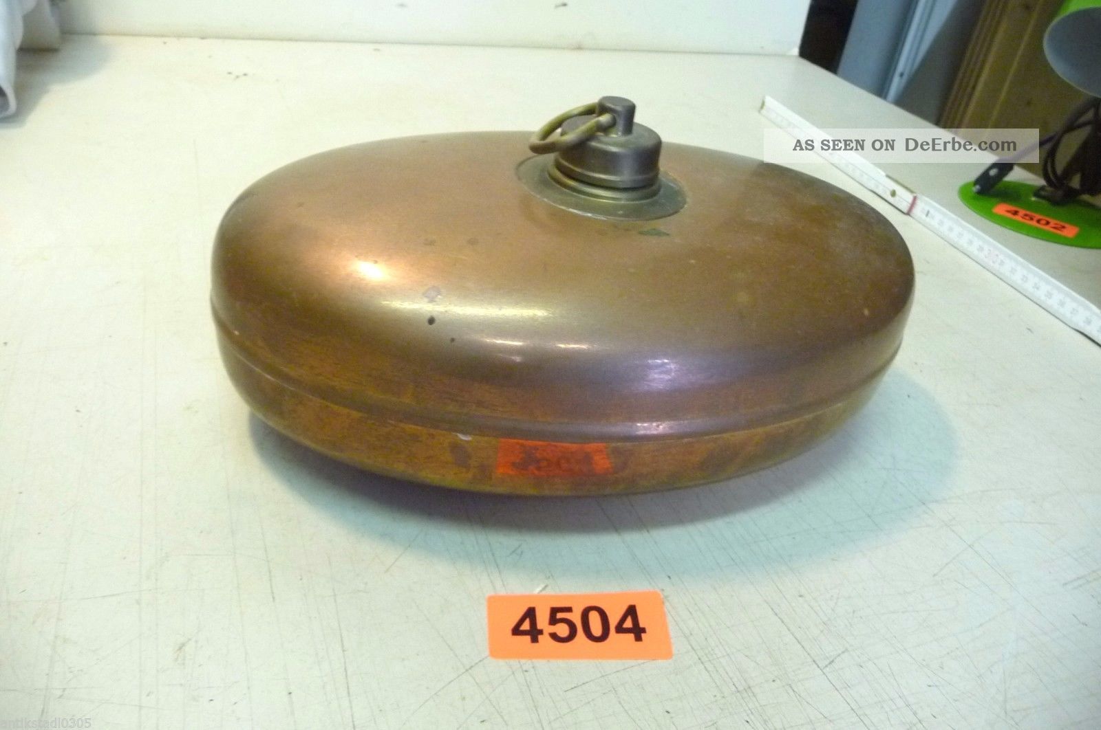 Nr.  4504.  Alte Wärmeflasche Bettflasche Old Hot Warmer Bottle Bed Warmer Haushalt Bild