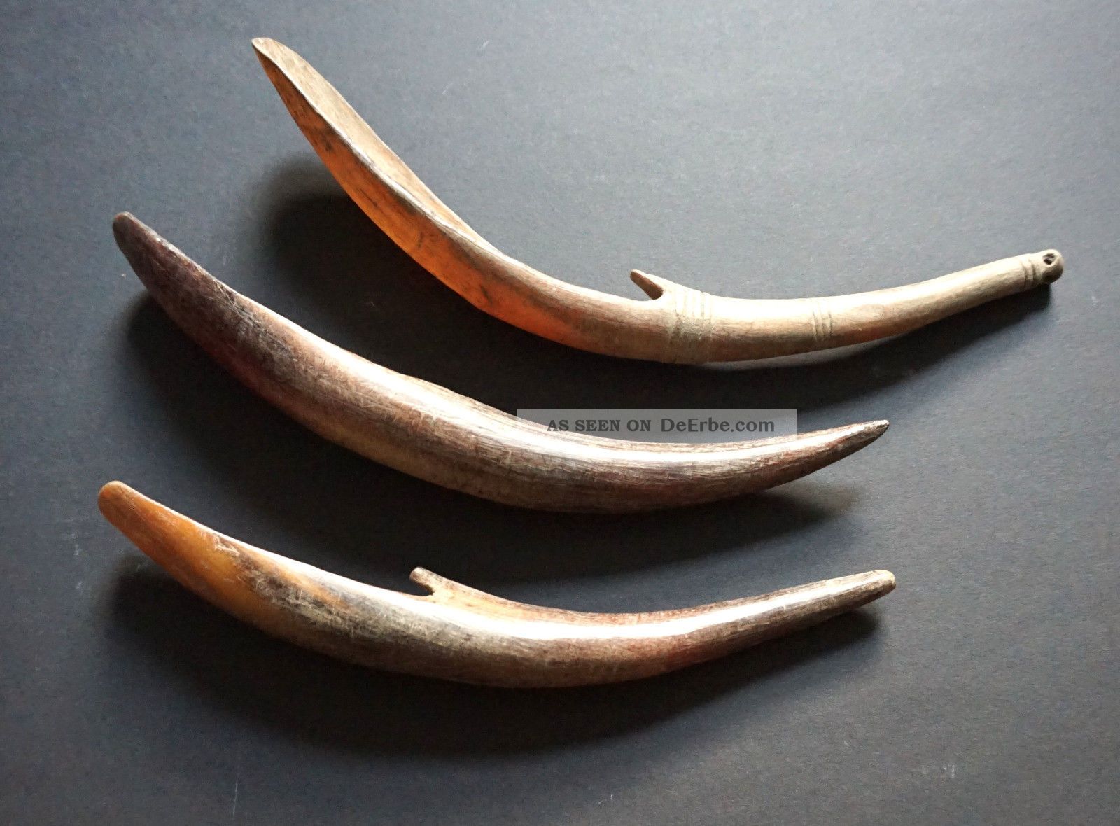 3 Sidamo Spoons Horn,  Ethiopia - 3 Sidamo Horn LÖffel,  Äthiopien Entstehungszeit nach 1945 Bild