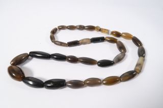 Strang Achatperlen Grey Agate Stone Beads African Trade F Afrozip Bild