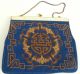 ältere Handtasche,  Blau Und Gold,  Komplett Petit Point Stickerei,  Sehr Edel (19) Accessoires Bild 8