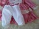 Alte Puppenkleidung Pink Silky Dress Outfit Vintage Doll Clothes 30 Cm Girl Original, gefertigt vor 1970 Bild 1