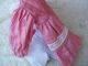 Alte Puppenkleidung Pink Silky Dress Outfit Vintage Doll Clothes 30 Cm Girl Original, gefertigt vor 1970 Bild 5
