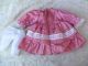 Alte Puppenkleidung Pink Silky Dress Outfit Vintage Doll Clothes 30 Cm Girl Original, gefertigt vor 1970 Bild 6