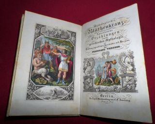 Buch Mythol.  Blüthenkranz 1836 Erzählungen Jugend V.  F.  Werther Kupferstiche Rar Bild