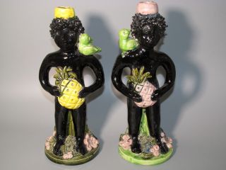 Paar Alte Kerzenleuchter Art Deco Figuren Figur - Leuchter Picasso Wiener Keramik? Bild