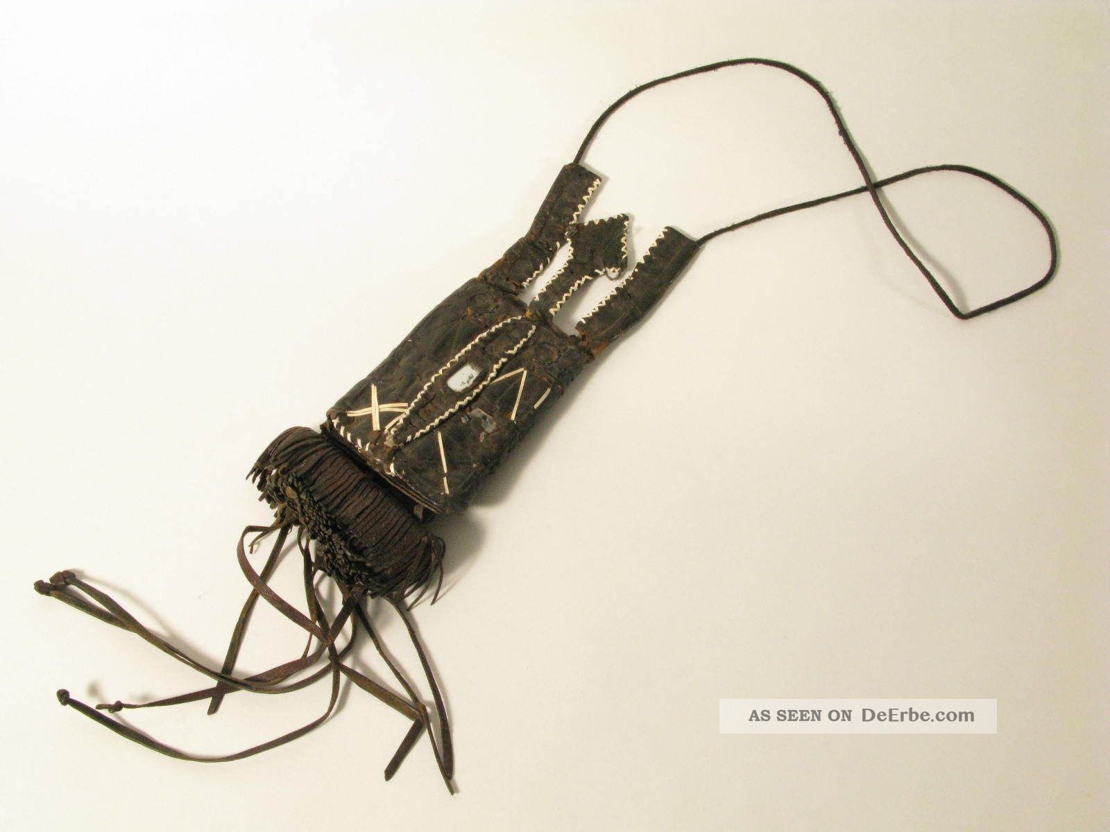 Alter Leder Brustbeutel Tasche Tuareg A Old Touareg Neck Pouch Leather Afrozip Entstehungszeit nach 1945 Bild