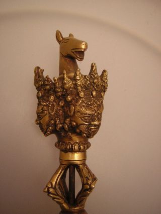 Riesige Phurba Aus Tibet (big Metal Ritual Object Phurba) Bild