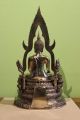Sitzender Buddha Figur Statue Bronze China Skulptur Buddhismus Asiatika Unikat Entstehungszeit nach 1945 Bild 5