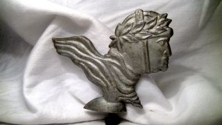 Alte Kühler Figur,  Skulptur,  Vermutlich Zeus,  Mann,  Flügel Ehrenkranz,  Antik Bild