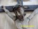 Barock Standkreuz Holz Biedermeier Kruzifix Kreuz Jesus Figur Totenkopf Kunst Antike Bild 6