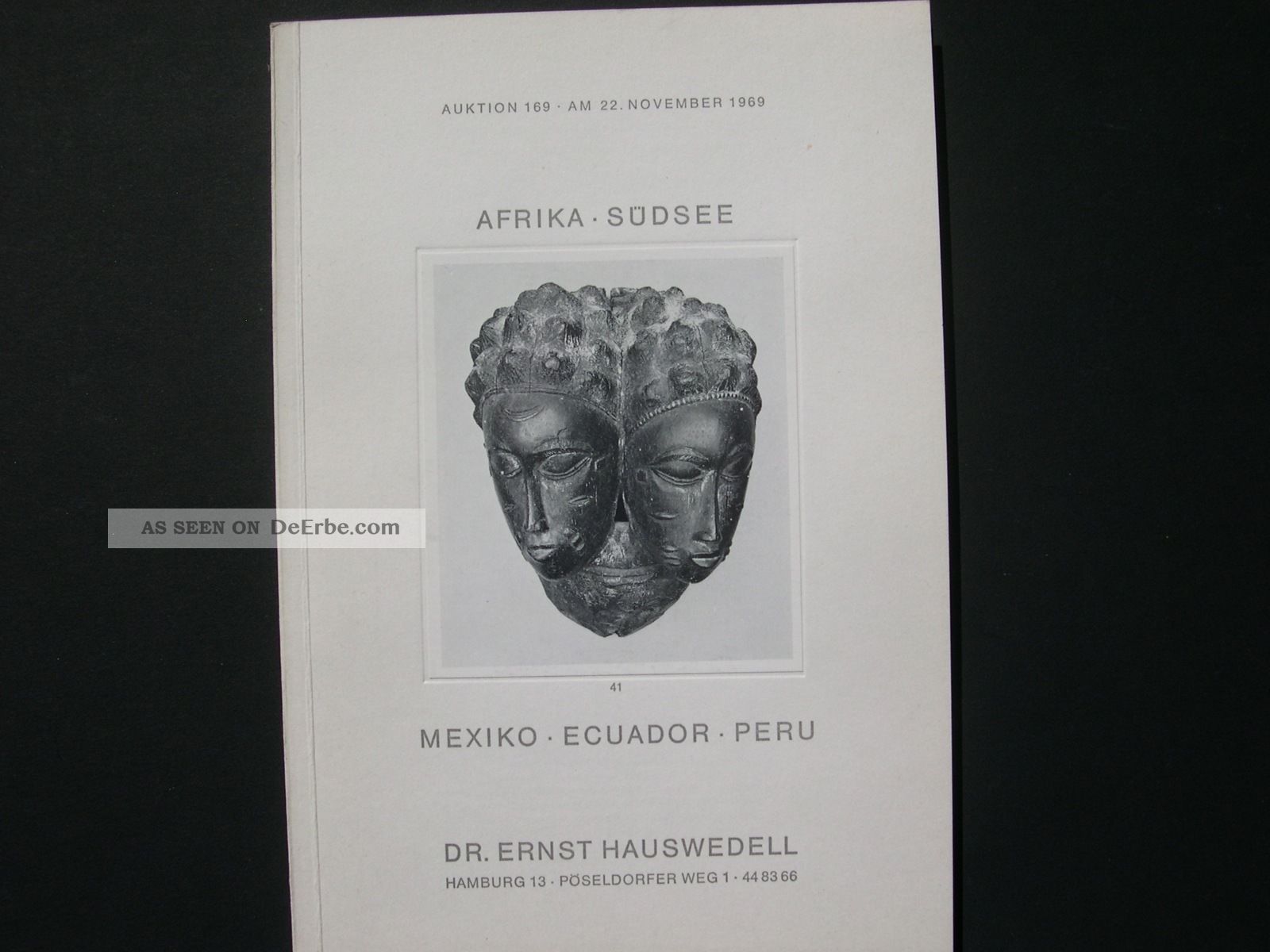 Hauswedell 1969 / Tribal Art / Afrika Südsee Mexiko Ecuador Peru / Masken Afrika Bild