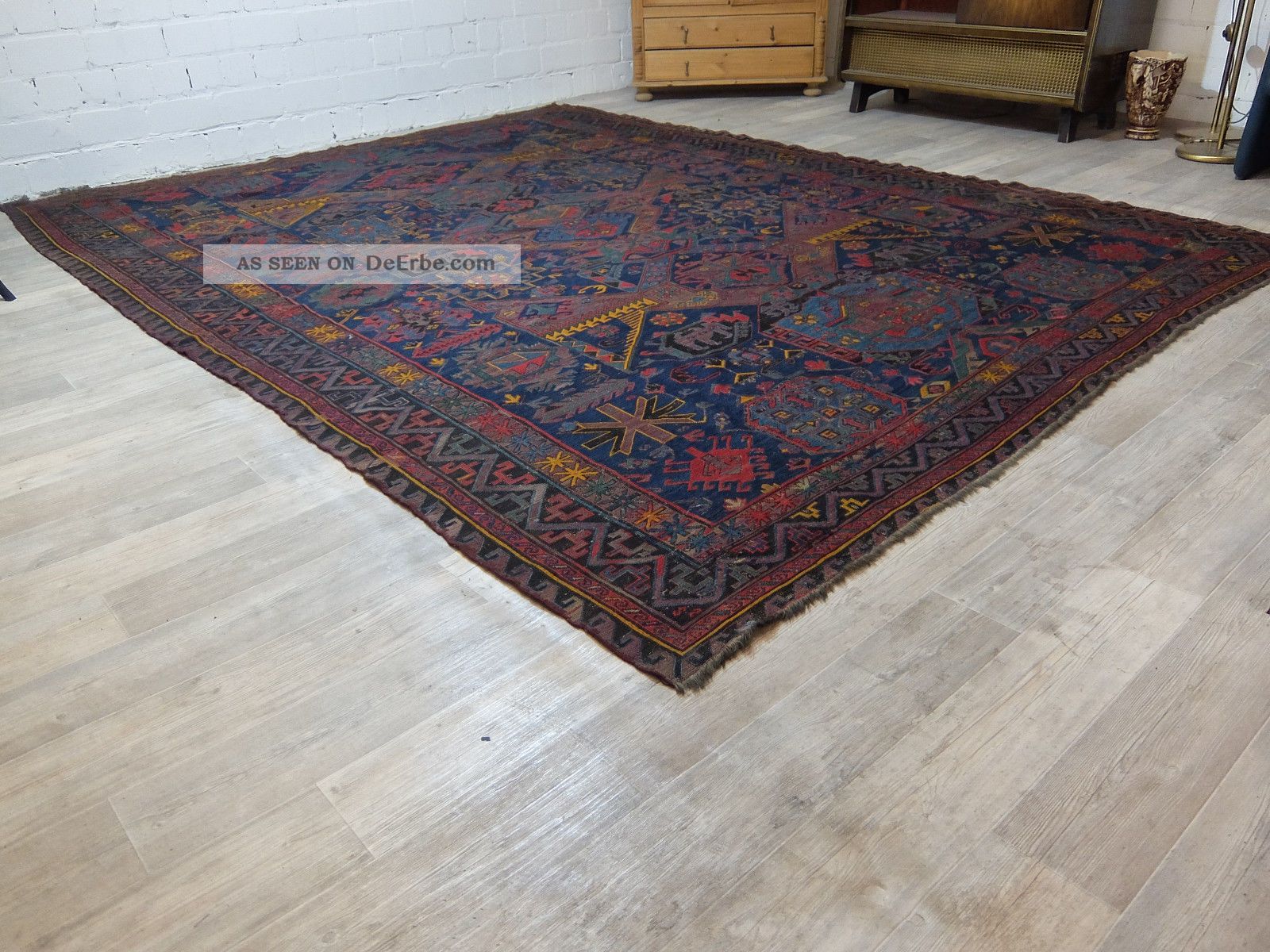 Sehr Alte Orient Teppich Ca.  227 X 326 Cm Kelim Kilim Perserteppich Carpet Rug Teppiche & Flachgewebe Bild