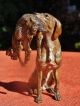 Große Sehr Schöne Alte Sehr Massive Wiener Bronze,  Jagdhund Mit Hase,  Um 1900 Jagd & Fischen Bild 1
