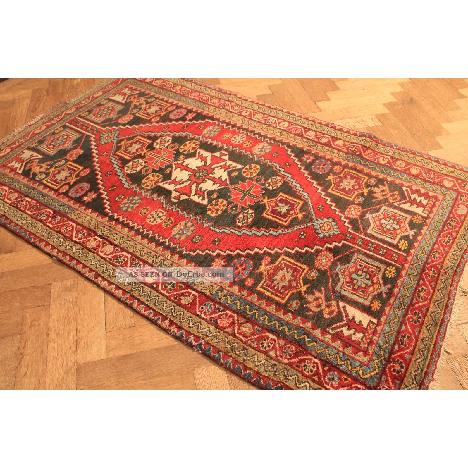 Alt Handgeknüpft Orient Teppich Malaya Ziegler Old Rug Carpet Tappeto 192x125cm Teppiche & Flachgewebe Bild