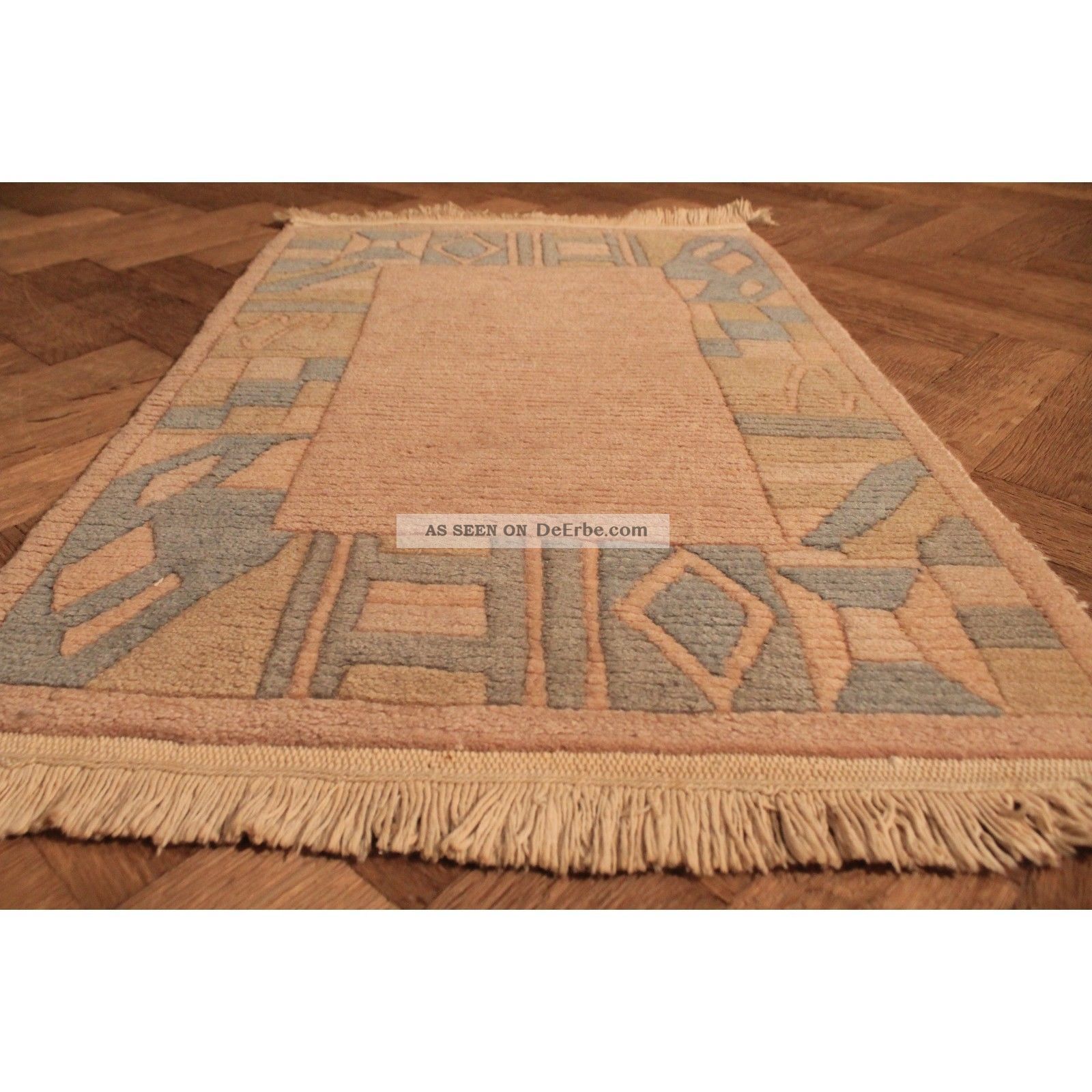 Wunderschöner Handgeknüpft Designer Orientteppich Nepal Tibet Carpet Rug 95x62cm Teppiche & Flachgewebe Bild