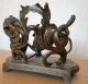 Windhund Whippet Greyhound Guss Schreibtischset Inkwell Antik Antike Bild 3
