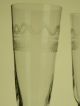 4 Sektgläser,  Champagne Gläser,  Sektflöten Um 1880 Umlaufend Decor Glas & Kristall Bild 2