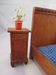 Schlafzimmer Für Puppenstube Bett Und 2 X Nachttisch Ca.  20er Jahre ? Original, gefertigt vor 1970 Bild 1