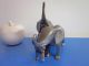 Tierfigur Skulptur Elefant Plastik Metall 70er Ausgefallenes Design 1950-1999 Bild 1
