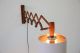 60er Teak Scherenlampe Wandlampe Danish 60s Scissor Lamp Vintage Wall Light 1970-1979 Bild 6