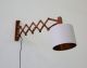 60er Teak Scherenlampe Wandlampe Danish 60s Scissor Lamp Vintage Wall Light 1970-1979 Bild 7