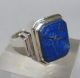 Klassisch Schöner Art Deco Ring,  Lapis,  Silber 925,  Grösse 57 Ringe Bild 1