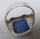 Klassisch Schöner Art Deco Ring,  Lapis,  Silber 925,  Grösse 57 Ringe Bild 3