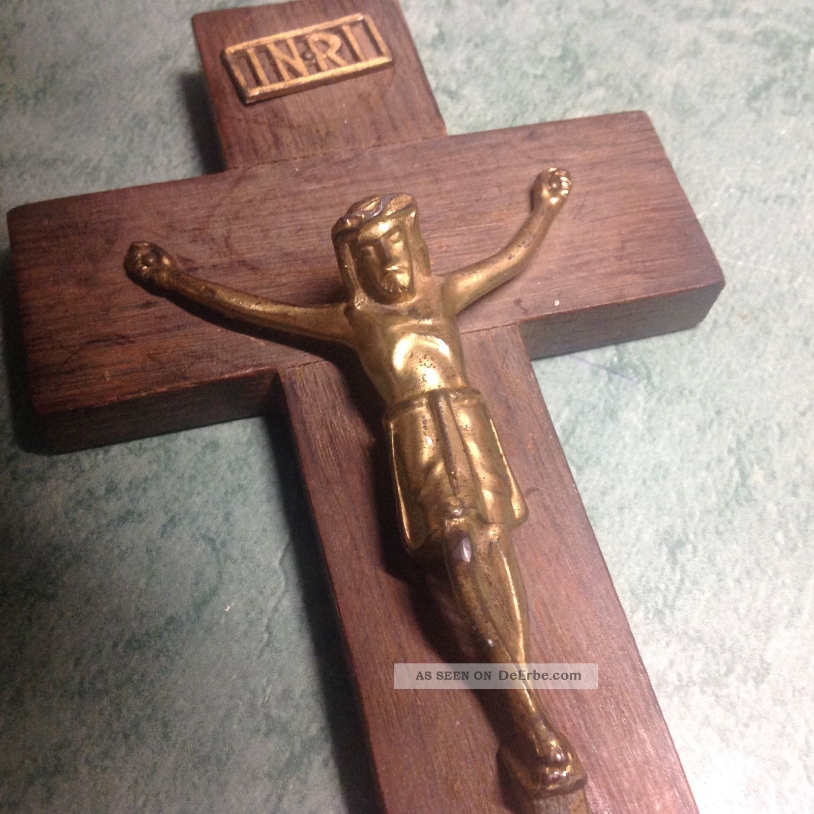 Kruzifix Kreuz Holz Metall Skulpturen & Kruzifixe Bild