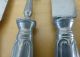 Alte Messer & Gabel 6 Pers § Augsburger Faden § Aluminium ? § 1/2 Objekte ab 1945 Bild 5