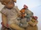 Nachlass,  Dolfi Figur,  Mädchen Mit Teddybär Und Blumen Von Lisi Martin,  19 Cm Gr. Holzarbeiten Bild 2