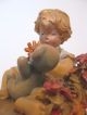 Nachlass,  Dolfi Figur,  Mädchen Mit Teddybär Und Blumen Von Lisi Martin,  19 Cm Gr. Holzarbeiten Bild 4