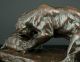 Georges Gardet Tier Skulptur Bronze Tiger & Schildkröte 1900 Animalier Sculpture Bronze Bild 7