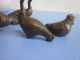 Bronze Tierfiguren Enten Hühner Skulptur Metall Ausgefallenes Design 1950-1999 Bild 2