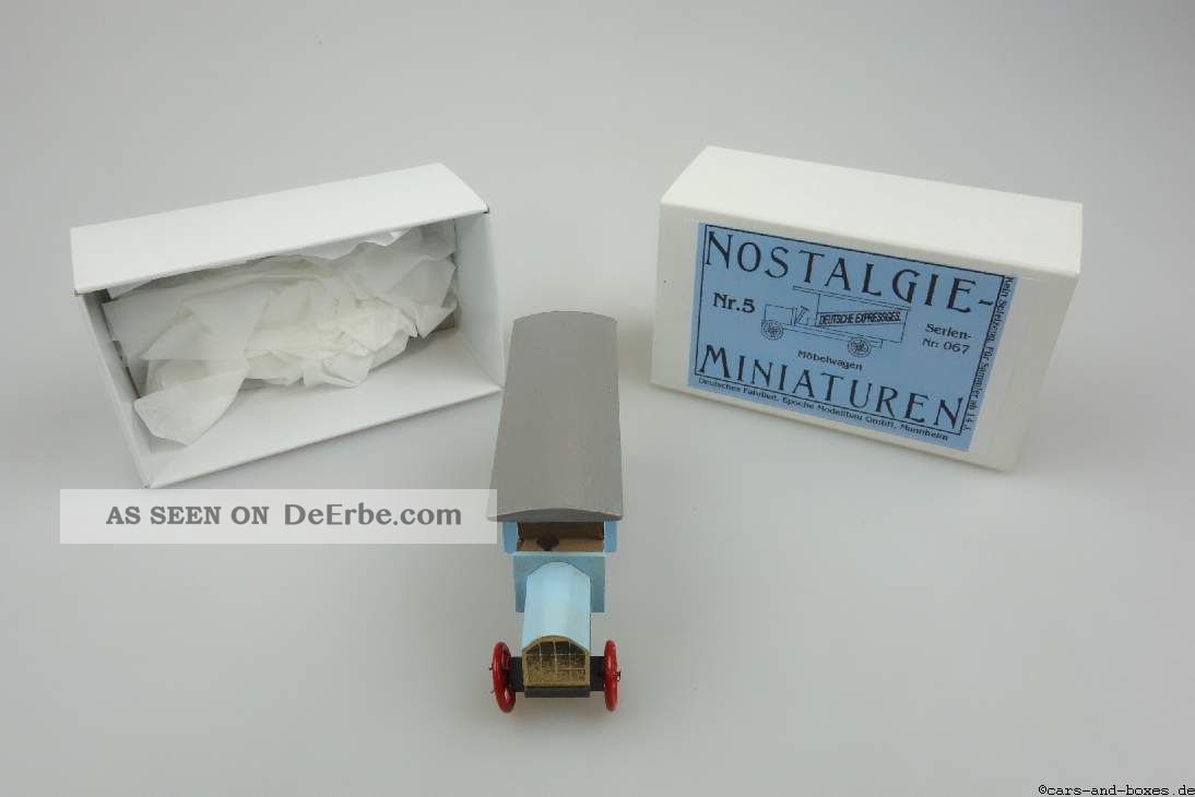 Epoche Nostalgie Miniaturen Nr 5 Möbelwagen Dt Expressgesellschaft 7,  2cm S4821 Holzspielzeug Bild