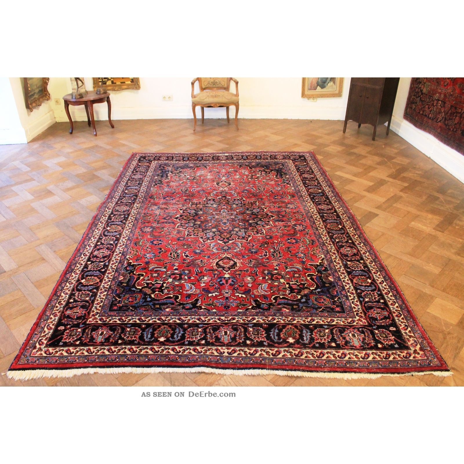 Signierter Orient Palast Perser Teppich Blumen Jugendstilmotiv Carpet 205x300cm Teppiche & Flachgewebe Bild