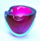 Pfeifenascher,  Muranoglas,  Mundgeblasen Mit Transparent/blaurotem Glas.  (m28) Glas & Kristall Bild 1