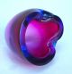 Pfeifenascher,  Muranoglas,  Mundgeblasen Mit Transparent/blaurotem Glas.  (m28) Glas & Kristall Bild 5
