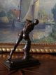 Der Fechter Borghese Bronze Figur Um 1860 Athlet Gladiator Römer Krieger Kämpfer Vor 1900 Bild 1