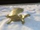 Massiver Messing Aschenbecher Schildkröte Aufklappbar Gefertigt nach 1945 Bild 3