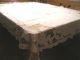 Alte Tischdecke Mit Klöppelspitze Handarbeit Ca.  122x150 Cm Beschädigt Tischdecken Bild 1
