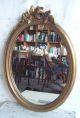 Antik Spiegel Wandspiegel Frankreich Holz Stuck Gold Oval Jugendstil Shabby Chic Spiegel Bild 2