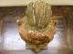 Buddhakopf,  Bodhisattva China Holz Handbemalt Eisensockel Brüniert 1,  3kg Asiatika: China Bild 6